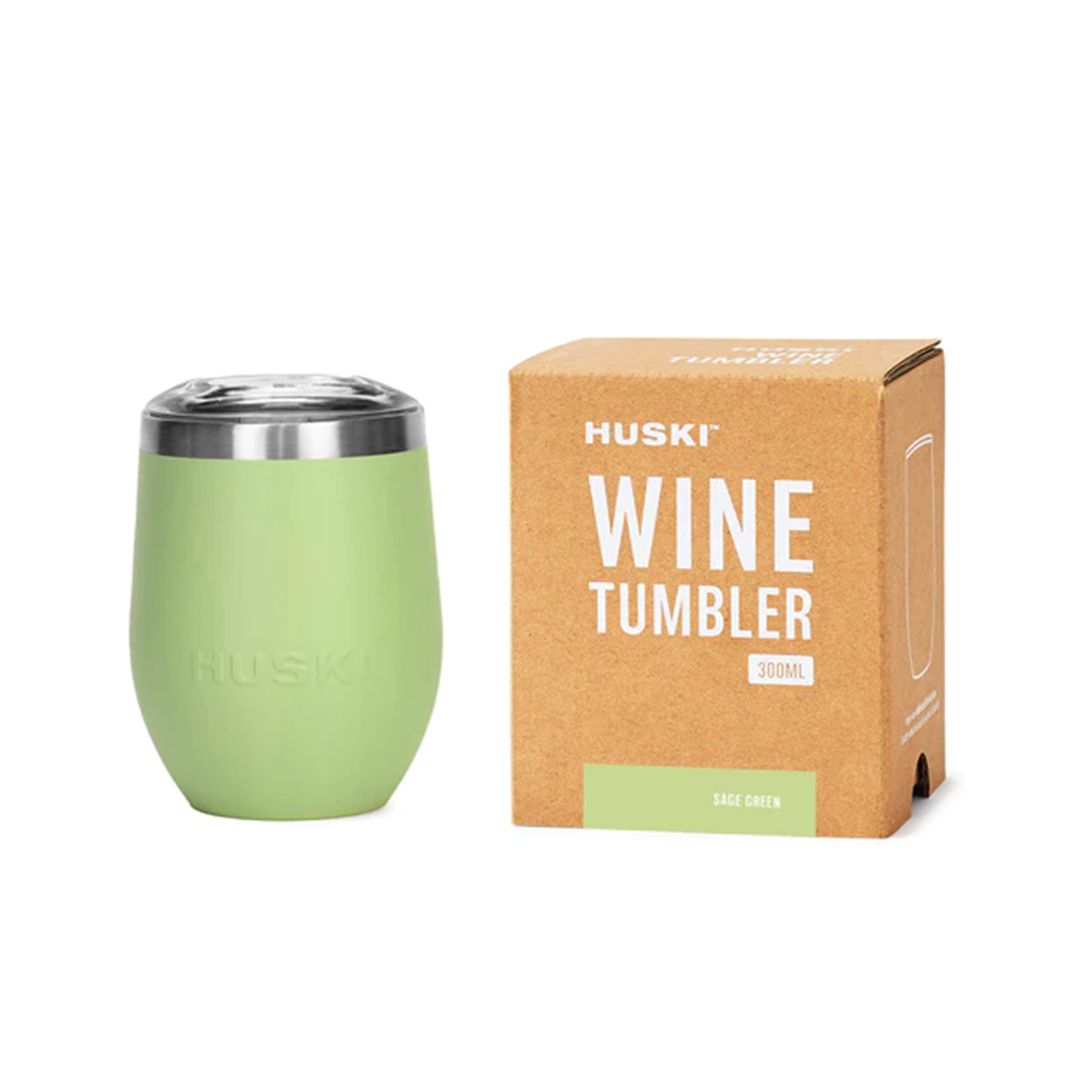 Huski Sage Green Wine Tumbler