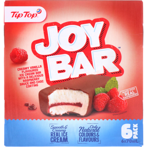 Tip Top Ice Cream Joy Bar 6pk 420ml