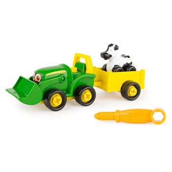 John Deere Build-a-Buddy Tractor with Cow and Wagon