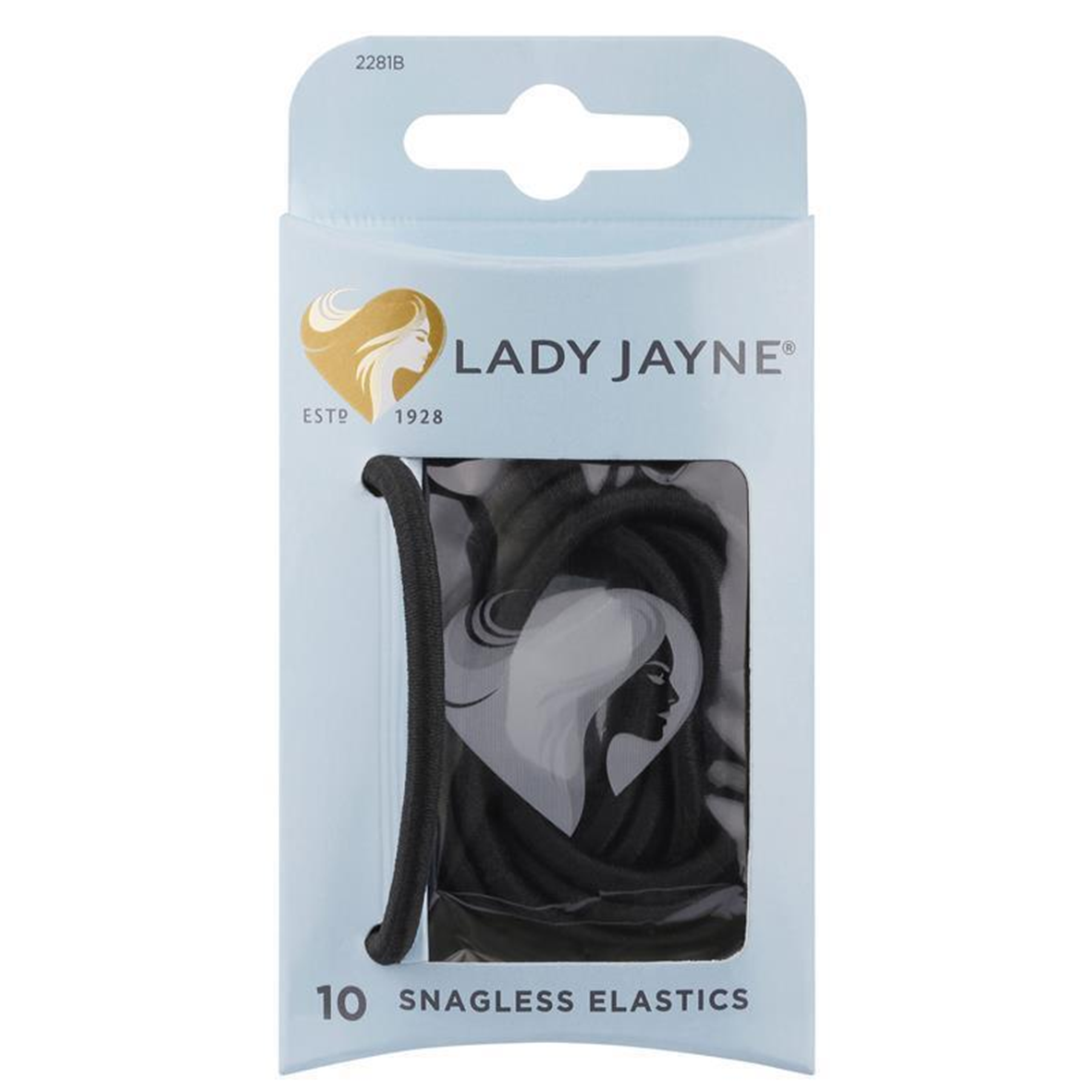 Lady Jayne 2281BK Elastics Snagless Black 10 Pack