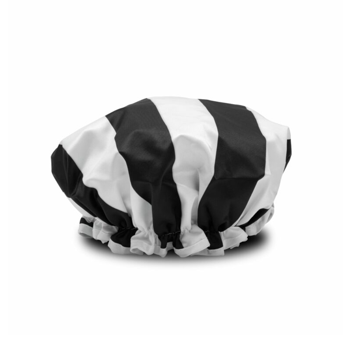 Manor Road Shower Cap - Black & White Stripe