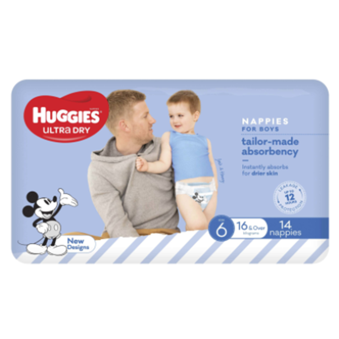 Huggies Ultra Dry Junior Boy Size 6 Nappies 30pk