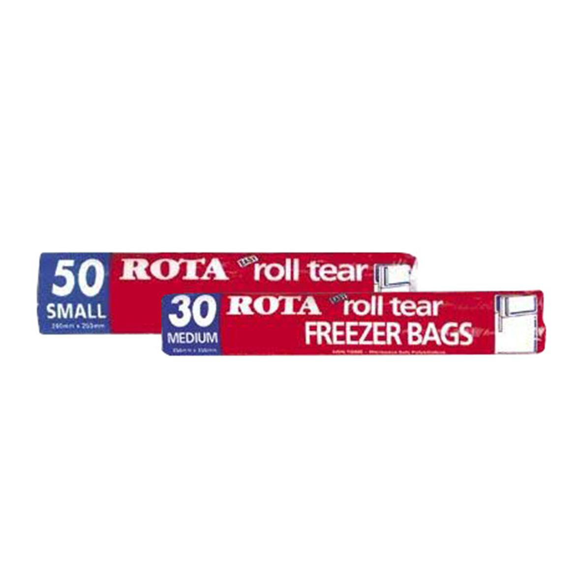 Rota Roll Tear Freezer Bags Small  200m x 250mm 50pk