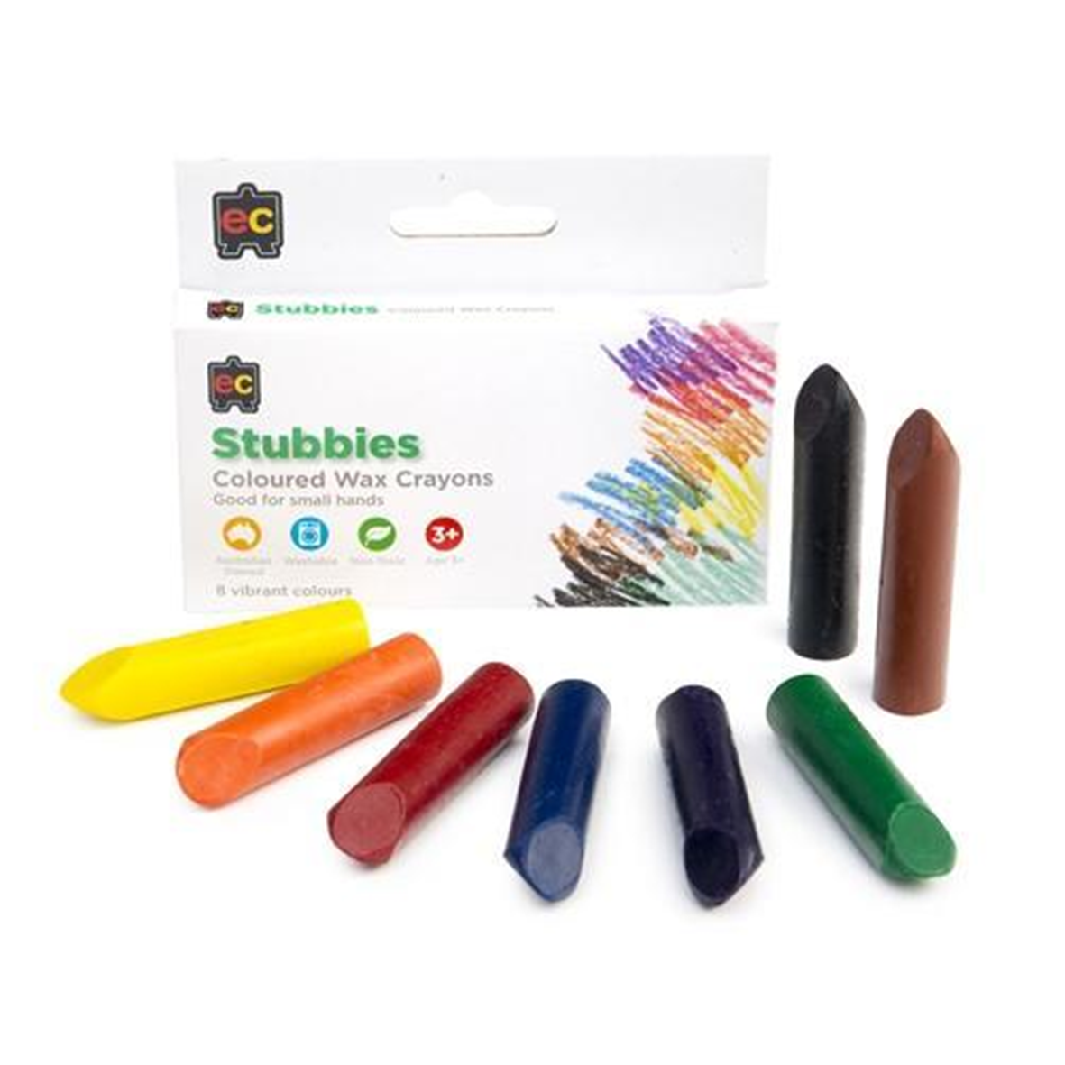 EC Wax Crayons Stubbies 8 pk