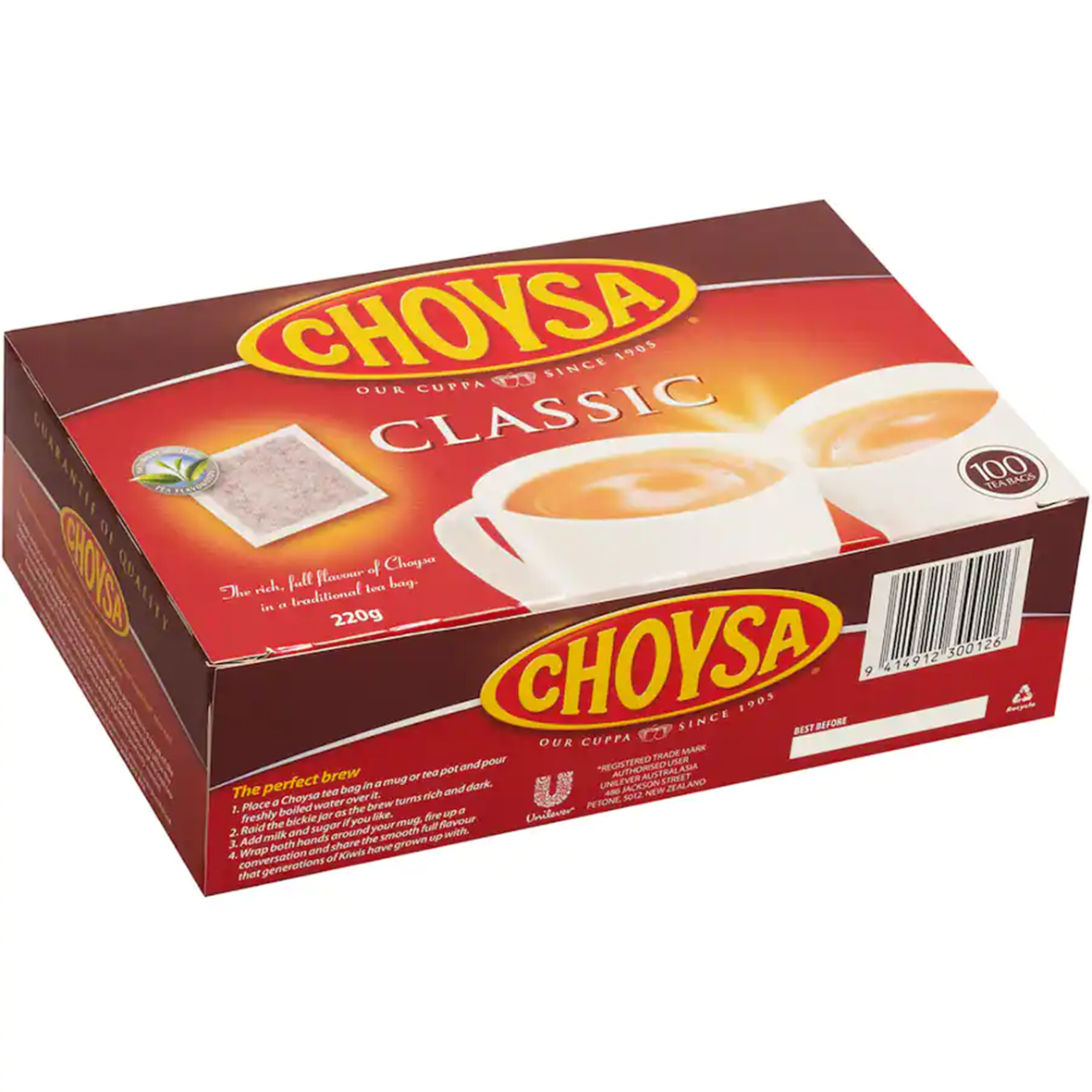 Choysa Classic Black Tea Bags 100pk 220g