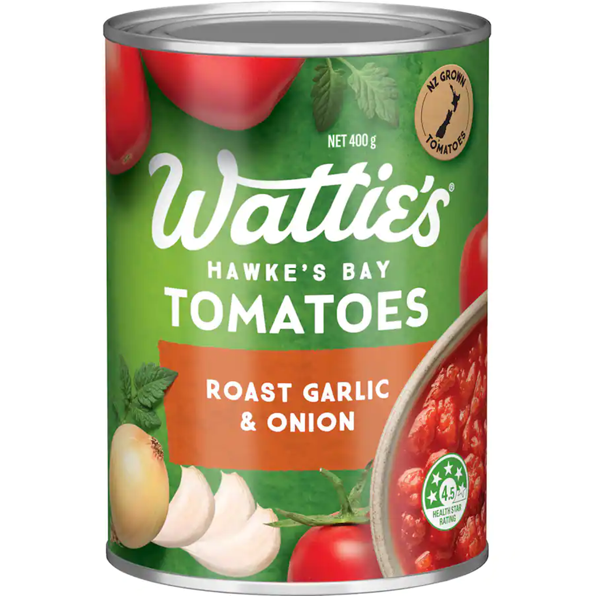 Watties Tinned Tomatoes With Roast Garlic & Onion 400g